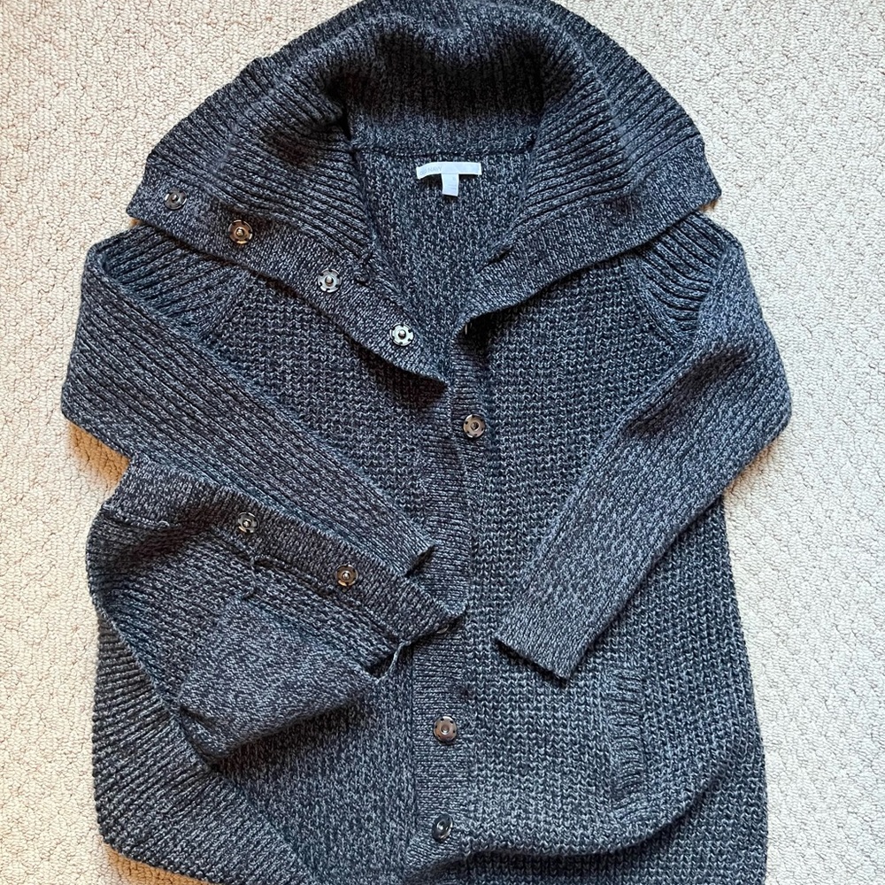 Old Navy Dark Gray Cowl Neck Wool Blend Sweater